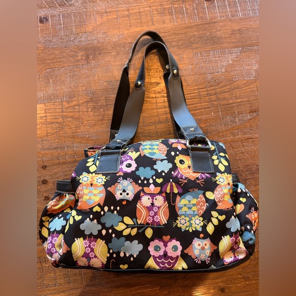 Lily Bloom Multicolor Owl Print Shoulder Bag - Picture 4 of 7